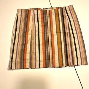 Altar’d State medium earth tone vertical stripes mini skirt